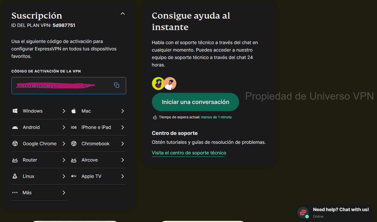 Instalación ExpressVPN