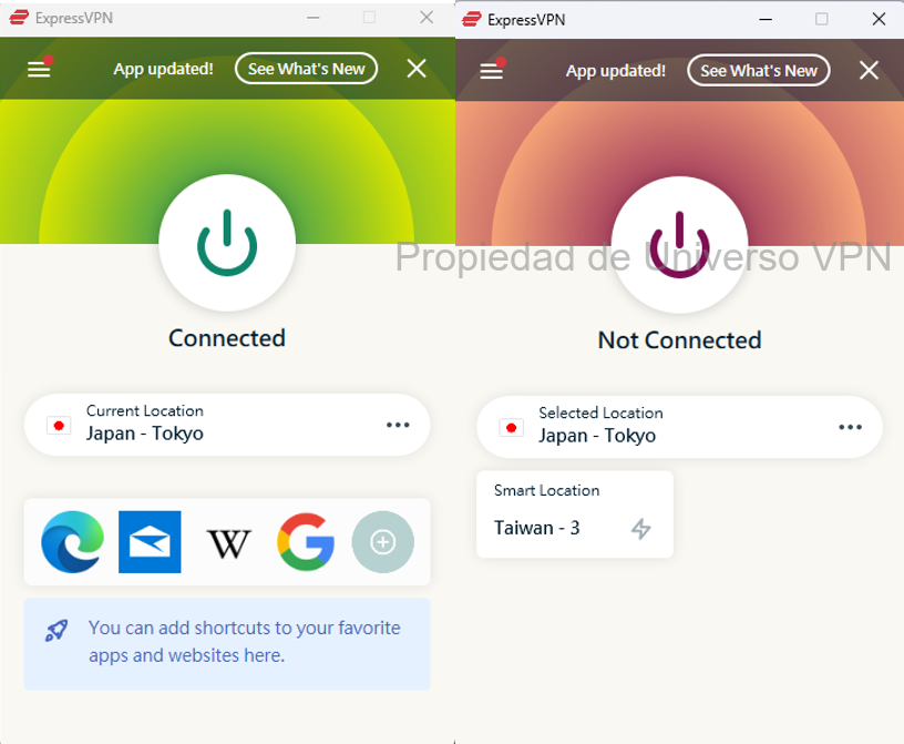 Conexión ExpressVPN