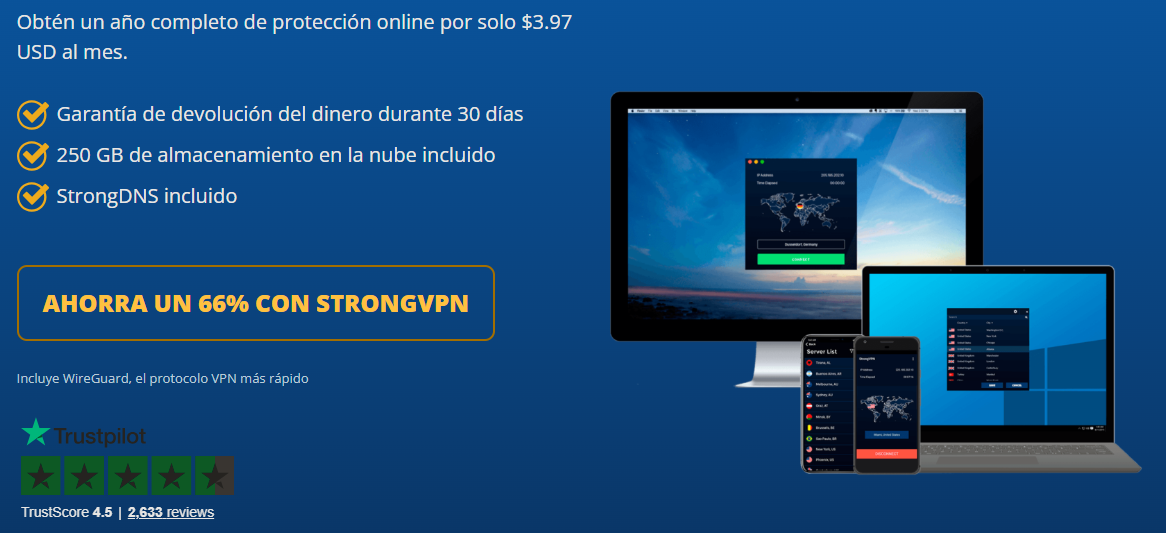Prueba de velocidad StrongVPN