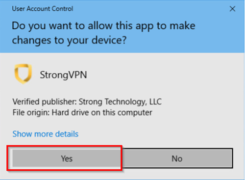 Inicio de sesión StrongVPN